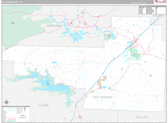 Hot Spring County, AR Digital Map Premium Style